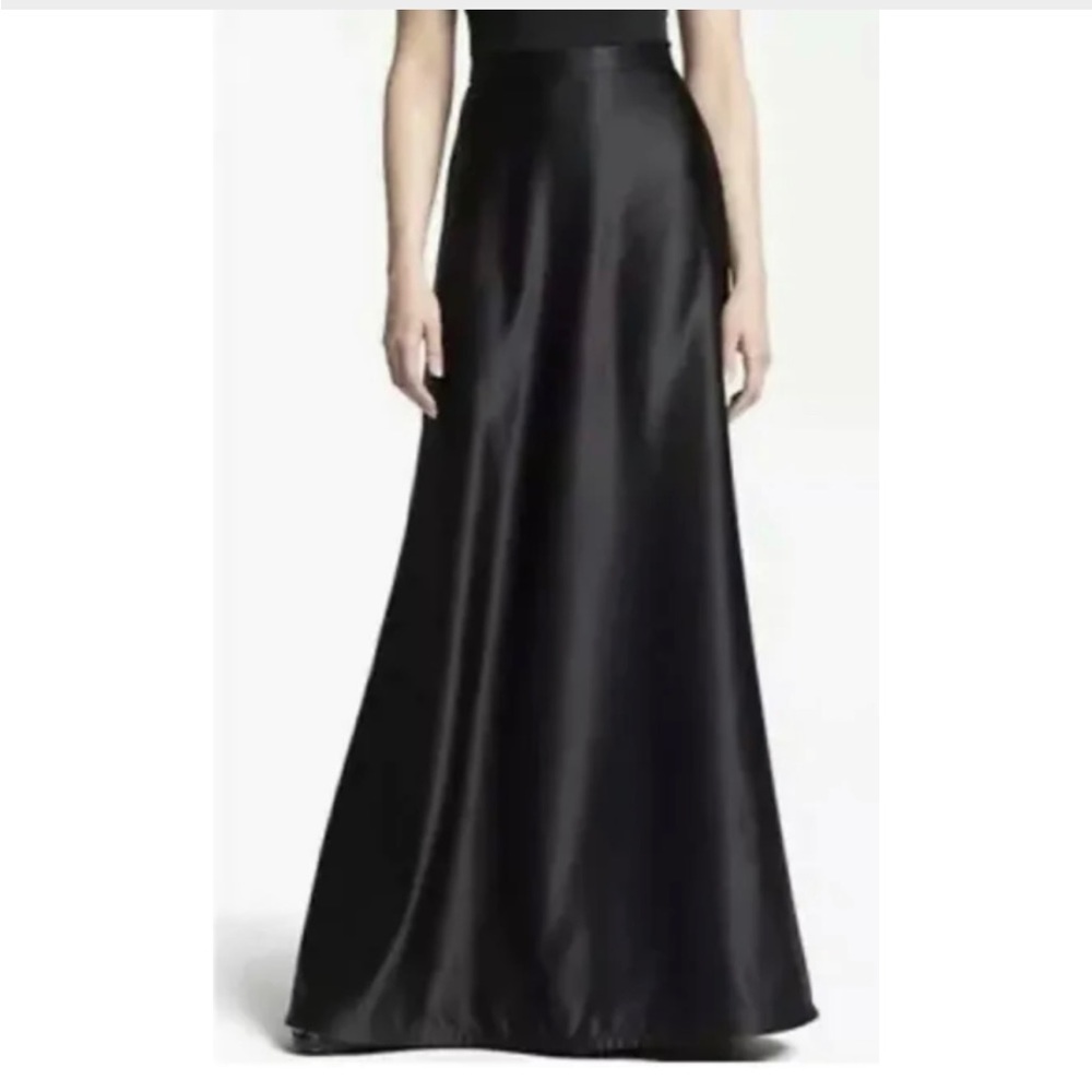 Tadashi floor length satin skirt